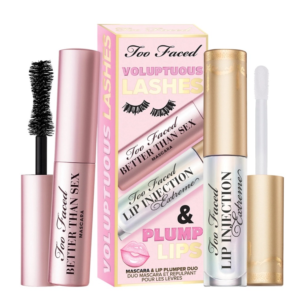 Too Faced Voluptuous Lashes & Plump Lips Mini Mascara & Lip Set